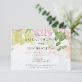 Invitations de douches nuptiales de fleurs d'aquar (Debout devant)