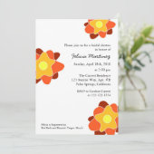 Invitations de douches nuptiales de fleurs de prin (Debout devant)