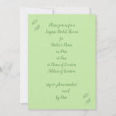 Invitations de douches nuptiales de fougères flott (Dos)