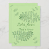 Invitations de douches nuptiales de fougères flott (Devant / Derrière)