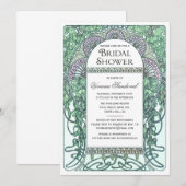 Invitations de douches nuptiales de jardin enchant (Devant / Derrière)