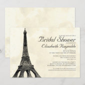 Invitations de douches nuptiales de la Tour Eiffel (Devant / Derrière)