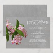 Invitations de douches nuptiales de l'orchidée de (Devant / Derrière)