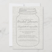 Invitations de douches nuptiales de Mason Jar Rust (Devant)