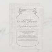 Invitations de douches nuptiales de Mason Jar Rust (Devant / Derrière)