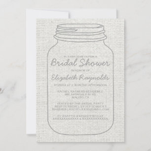 Invitations de douches nuptiales de Mason Jar Rust