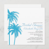 Invitations de douches nuptiales de Palm Tree Beac (Devant / Derrière)