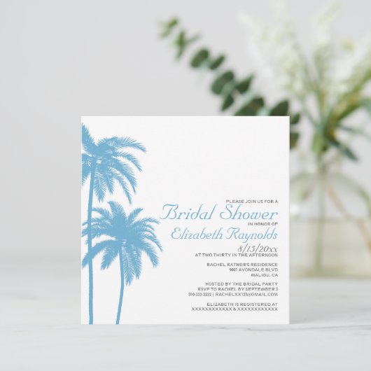 Invitations de douches nuptiales de Palm Tree Beac (Debout devant)