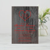 Invitations de douches nuptiales de pays noir et r (Debout devant)