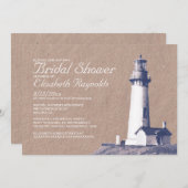 Invitations de douches nuptiales de phare (Devant / Derrière)
