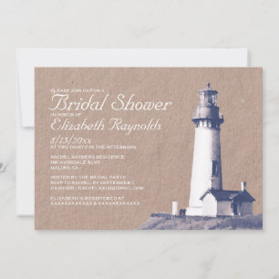 Invitations de douches nuptiales de phare