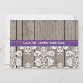 Invitations de douches nuptiales de raisins rustiq (Dos)