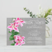 Invitations de douches nuptiales de Stargazer Lily (Debout devant)
