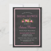 Invitations de douches nuptiales de style tableau  (Devant)