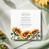 Invitations de douches nuptiales de tournesol