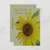 Invitations de douches nuptiales de tournesol inté (Devant / Derrière)