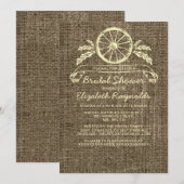 Invitations de douches nuptiales de Wagon Wheel Vi (Devant / Derrière)