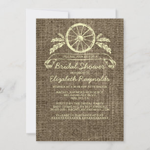 Invitations de douches nuptiales de Wagon Wheel Vi