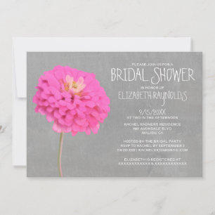 Invitations de douches nuptiales de Zinnias