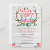 Invitations de douches nuptiales Deer Antlers (Devant)