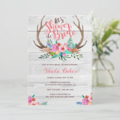 Invitations de douches nuptiales Deer Antlers (Debout devant)
