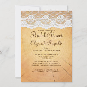 Invitations de douches nuptiales des anneaux d'arb