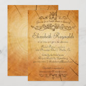 Invitations de douches nuptiales des anneaux d'arb (Devant / Derrière)