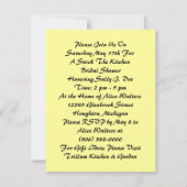 Invitations de douches nuptiales des Étiquettes de (Dos)