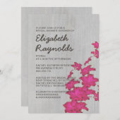 Invitations de douches nuptiales des Gladiolas Vin (Devant / Derrière)