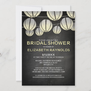 Invitations de douches nuptiales des lanternes