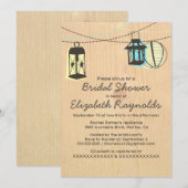 Invitations de douches nuptiales des Lanternes (Devant / Derrière)