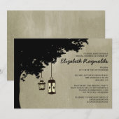 Invitations de douches nuptiales des Lanternes occ (Devant / Derrière)