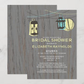 Invitations de douches nuptiales des Lanternes rus (Devant / Derrière)