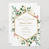 Invitations de douches nuptiales d'hiver (Devant / Derrière)