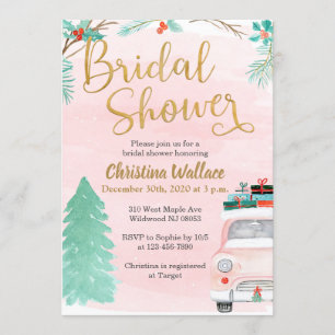 Invitations de douches nuptiales d'hiver
