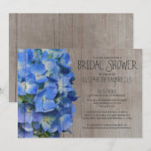 Invitations de douches nuptiales d'Hydrangea (Devant / Derrière)