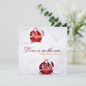 invitations de douches nuptiales d'orchidées rouge (Debout devant)