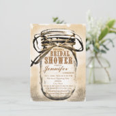 Invitations de douches nuptiales du Mason Jar Coun (Debout devant)