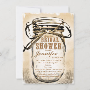 Invitations de douches nuptiales du Mason Jar Coun