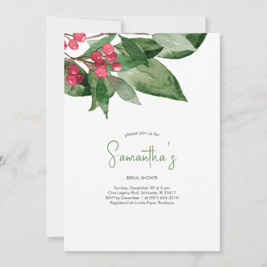 Invitations de douches nuptiales écossaises (Devant)