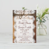 Invitations de douches nuptiales en bois de la fer (Debout devant)