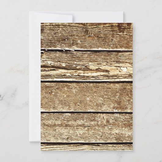 Invitations de douches nuptiales en bois de la fer (Dos)