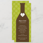 Invitations de douches nuptiales en bouteille de v (Devant / Derrière)