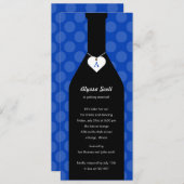 Invitations de douches nuptiales en bouteille de v (Devant / Derrière)