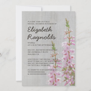 Invitations de douches nuptiales en cuir Vintage