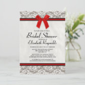 Invitations de douches nuptiales en dentelle noire (Debout devant)