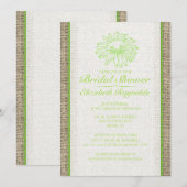 Invitations de douches nuptiales en dentelle Vinta (Devant / Derrière)