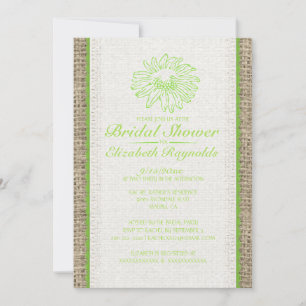 Invitations de douches nuptiales en dentelle Vinta