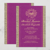 Invitations de douches nuptiales en dentelle Vinta (Devant / Derrière)