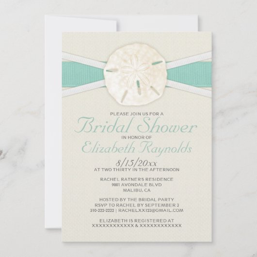 Invitations de douches nuptiales en dollars de sab (Devant)